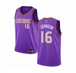 Men's Phoenix Suns #16 Tyler Johnson Authentic Purple Basketball Jersey 2018 -19 City Edition
