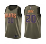 Men's Phoenix Suns #20 Dario Saric Swingman Green Salute to Service Basketball Jersey