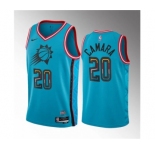 Men's Phoenix Suns #20 Toumani Camara Blue 2023 Draft City Edition Stitched Basketball Jersey