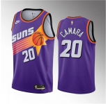 Men's Phoenix Suns #20 Toumani Camara Purple 2023 Draft Classic Edition Stitched Basketball Jersey