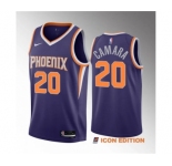 Men's Phoenix Suns #20 Toumani Camara Purple 2023 Draft Icon Edition Stitched Basketball Jersey