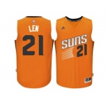 Men's Phoenix Suns #21 Alex Len adidas Orange Swingman Alternate Jersey