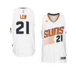 Men's Phoenix Suns #21 Alex Len adidas White Swingman Home Jersey