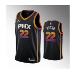 Men's Phoenix Suns #22 Deandre Ayton Balck Stitched Basketball Jersey