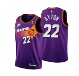 Men's Phoenix Suns #22 Deandre Ayton Purple Stitched Basketball Jersey
