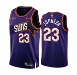 Men's Phoenix Suns #23 Cameron Johnson 2022-23 Purple 75th Anniversary Icon Edition Stitched Jersey