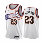Men's Phoenix Suns #23 Cameron Johnson 2022-23 White 75th Anniversary Association Edition Stitched Jersey