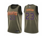 Men's Phoenix Suns #23 Cameron Johnson Swingman Green Salute to Service Basketball Jersey