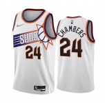 Men's Phoenix Suns #24 Tom Chambers 2022-23 White 75th Anniversary Association Edition Stitched Jersey