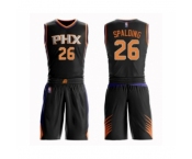 Men's Phoenix Suns #26 Ray Spalding Swingman Black Basketball Suit Jersey - Statement Edition
