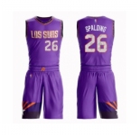 Men's Phoenix Suns #26 Ray Spalding Swingman Purple Basketball Suit Jersey - City Edition