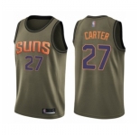 Men's Phoenix Suns #27 Jevon Carter Swingman Green Salute to Service Basketball Jersey