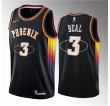 Men's Phoenix Suns #3 Bradley Beal Black Statement Edition Stitched Basketball Jersey