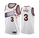 Men's Phoenix Suns #3 Chris Paul 2022-23 White 75th Anniversary Association Edition Stitched Jersey