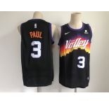 Men's Phoenix Suns #3 paul Authentic Black Basketball Jersey 2020-20201 City Edition