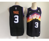 Men's Phoenix Suns #3 paul Authentic Black Basketball Jersey 2020-20201 City Edition