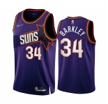 Men's Phoenix Suns #34 Charles Barkley 2022-23 Purple 75th Anniversary Icon Edition Stitched Jersey