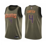 Men's Phoenix Suns #4 Jevon Carter Swingman Green Salute to Service Basketball Jersey