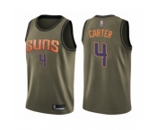 Men's Phoenix Suns #4 Jevon Carter Swingman Green Salute to Service Basketball Jersey
