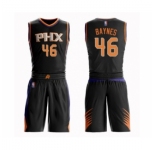 Men's Phoenix Suns #46 Aron Baynes Swingman Black Basketball Suit Jersey - Statement Edition
