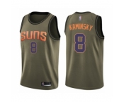Men's Phoenix Suns #8 Frank Kaminsky Swingman Green Salute to Service Basketball Jersey
