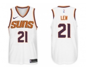 Nike NBA Phoenix Suns #21 Alex Len Jersey 2017-18 New Season White Jersey