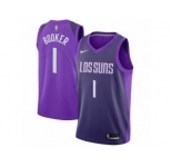 Women Nike Phoenix Suns #1 Devin Booker Swingman Purple NBA Jersey - City Edition