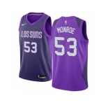 Women Nike Phoenix Suns #53 Greg Monroe Swingman Purple NBA Jersey - City Edition