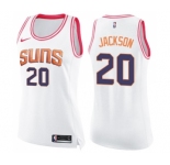 Women's Nike Phoenix Suns #20 Josh Jackson Swingman White Pink Fashion NBA Jersey