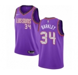 Women's Nike Phoenix Suns #34 Charles Barkley Swingman Purple NBA Jersey - 2018-19 City Edition