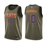 Youth Nike Phoenix Suns #10 Leandro Barbosa Swingman Green Salute to Service NBA Jersey