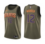 Youth Nike Phoenix Suns #12 T.J. Warren Swingman Green Salute to Service NBA Jersey