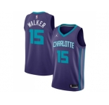 Men Nike Charlotte Hornets #15 Kemba Walker Purple NBA Jordan Swingman Statement Edition Jersey