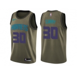 Men Nike Charlotte Hornets #30 Dell Curry Green Salute to Service NBA Swingman Jersey