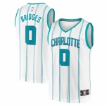 Men's Charlotte Hornets #0 Miles Bridges Fanatics Branded White 2020-21 Fast Break Replica Jersey