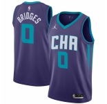Men's Charlotte Hornets #0 Miles Bridges Jordan Brand Purple 2020-21 Swingman Jersey