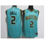 Men's Charlotte Hornets #2 Lamelo Ball Jordan Brand Teal Green Swingman Jersey