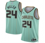 Men's Charlotte Hornets #24 Brandon Miller Mint 2024-25 City Edition Stitched Basketball Jersey