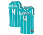 Men's Charlotte Hornets #4 Devonte' Graham Fanatics Branded Teal 2020-21 Fast Break Replica Jersey