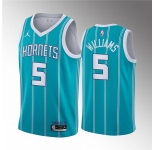 Men's Charlotte Hornets #5 Mark Williams 2022 Draft Stitched Basketball Jersey