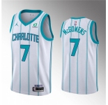 Men's Charlotte Hornets #7 Bryce McGowens 2022 Draft White Stitched Basketball Jersey