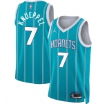 Men's Charlotte Hornets #7 Kon Knueppel Teal 2025 Draft Icon Edition Stitched Basketball Jersey