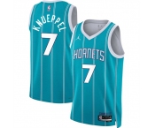 Men's Charlotte Hornets #7 Kon Knueppel Teal 2025 Draft Icon Edition Stitched Basketball Jersey