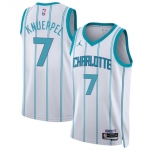 Men's Charlotte Hornets #7 Kon Knueppel White 2025 Draft Association Edition Stitched Basketball Jersey