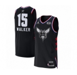 Men's Jordan Charlotte Hornets #15 Kemba Walker Authentic Black 2019 All-Star Game Basketball Jersey