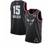 Men's Jordan Charlotte Hornets #15 Kemba Walker Swingman Black 2019 All-Star Game Basketball Jersey