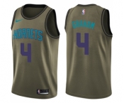 Men's Nike Charlotte Hornets #4 Devonte Graham Swingman Green Salute to Service NBA Jersey