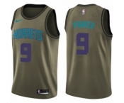 Men's Nike Charlotte Hornets #9 Tony Parker Swingman Green Salute to Service NBA Jersey