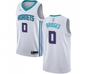 Men's Nike Jordan Charlotte Hornets #0 Miles Bridges Swingman White NBA Jersey - Association Edition