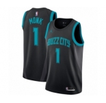 Men's Nike Jordan Charlotte Hornets #1 Malik Monk Swingman Black NBA Jersey - 2018-19 City Edition